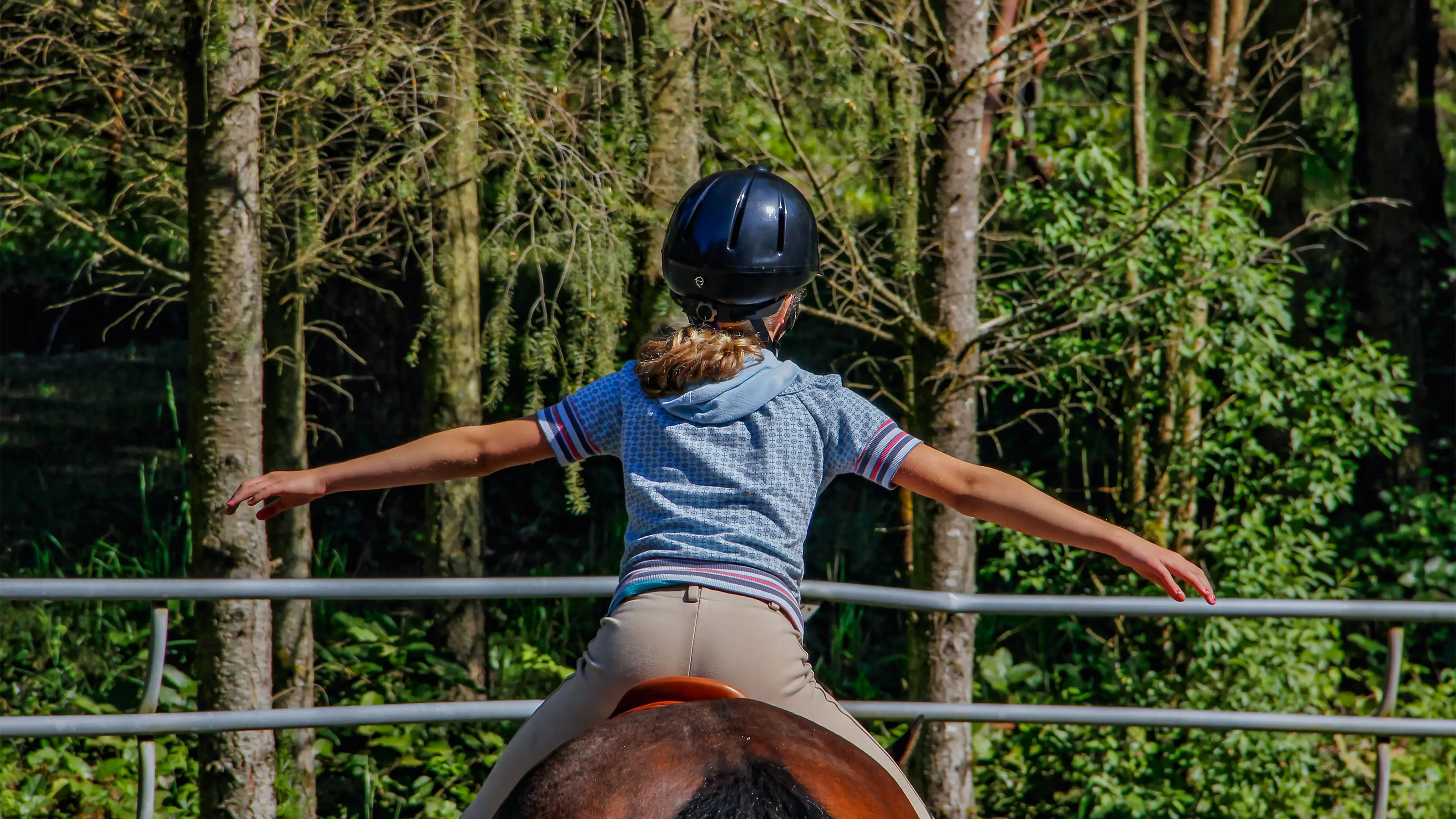 Belle and CB in the round pen